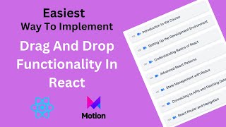 Easiest Way To Implement Drag And Drop Functionality With Animation Effect In React