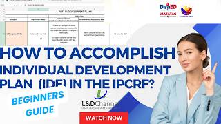 How to accomplish Individual Development Plan (IDP) in the IPCRF