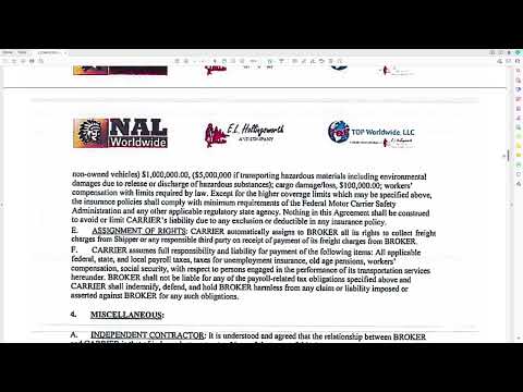 Broker Carrier Agreement