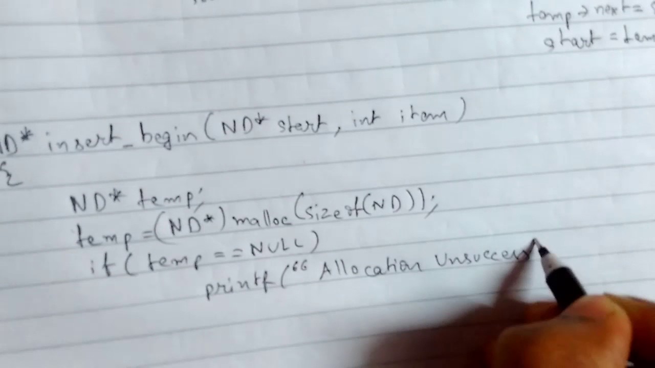 Linked Lists 2 Insert A Node At The Beginning Of A Linked List YouTube