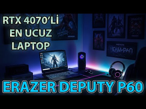 EN UCUZ RTX 4070'Lİ LAPTOP - Erazer Deputy P60 İNCELEME! RAM VE SSD UPGRADE? Ekran Kartı Kaç WATT?