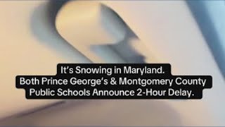It’s snowing in Maryland. Here’s what we know so far