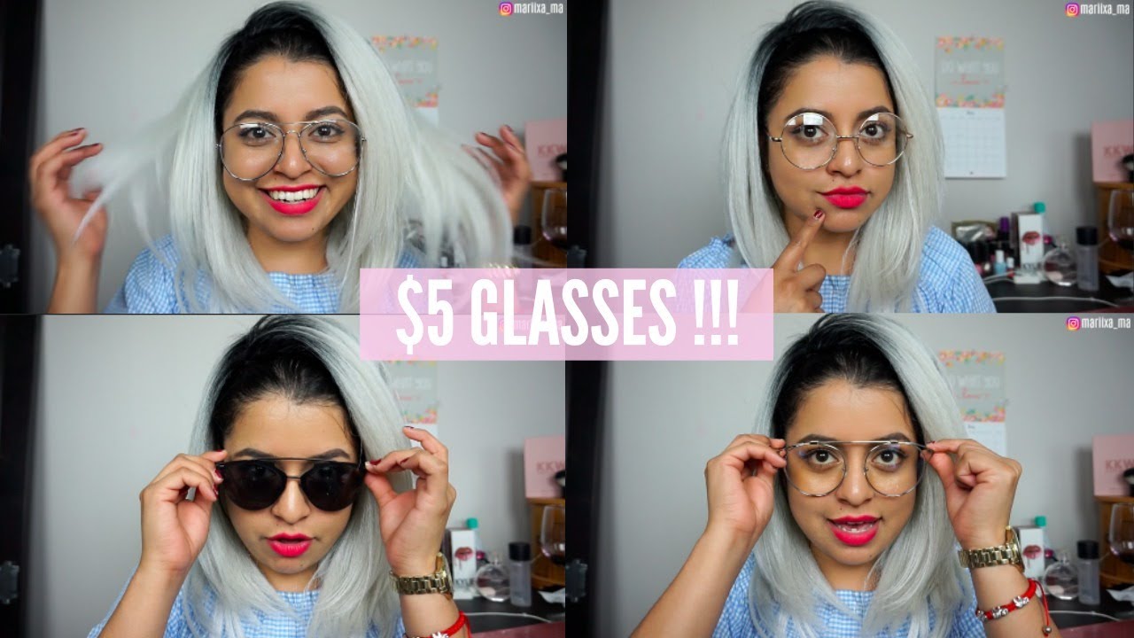 5 DOLLARS GLASSES I SUNGLASS SPOT I REVIEW try on YouTube