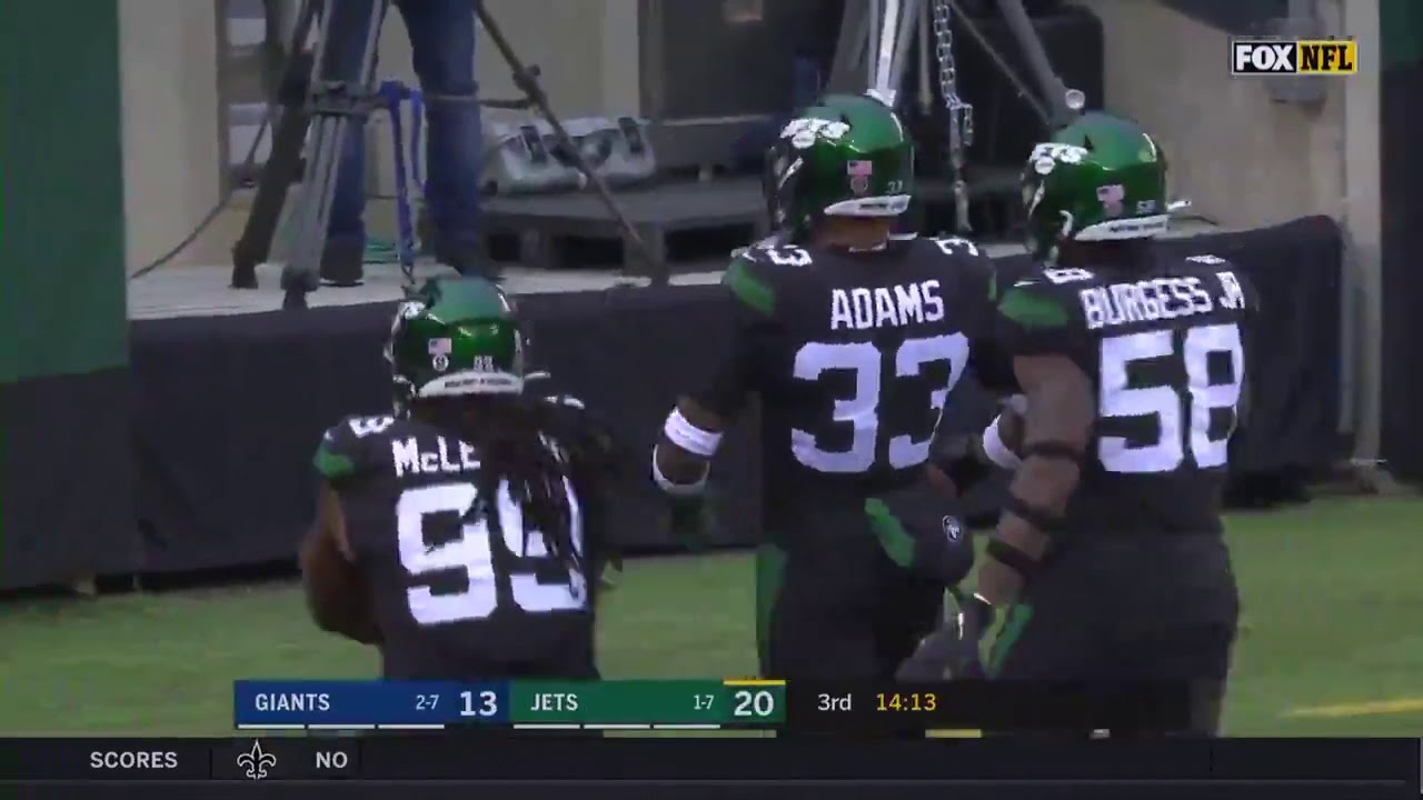 Jamal Adams rips the ball out of Daniel Jones hands, goes all the way for a Jets touchdown