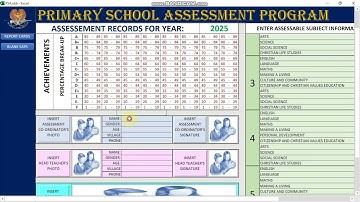 Primary School Electronic Assessment Home Sheet