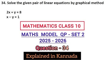 solve the given pair of linear equations by graphical method 2x+y=8 x-y=1
