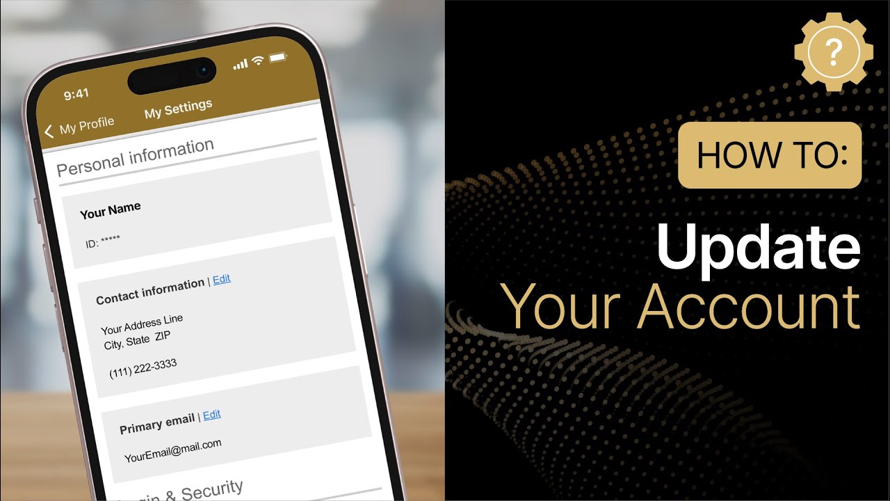 How To Update Your Account