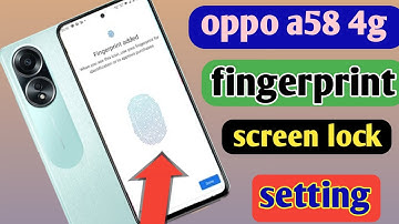 Oppo a58 4g fingerprint screen lock/Oppo a58 4g fingerprint kaise lagaen/fingerprint setting