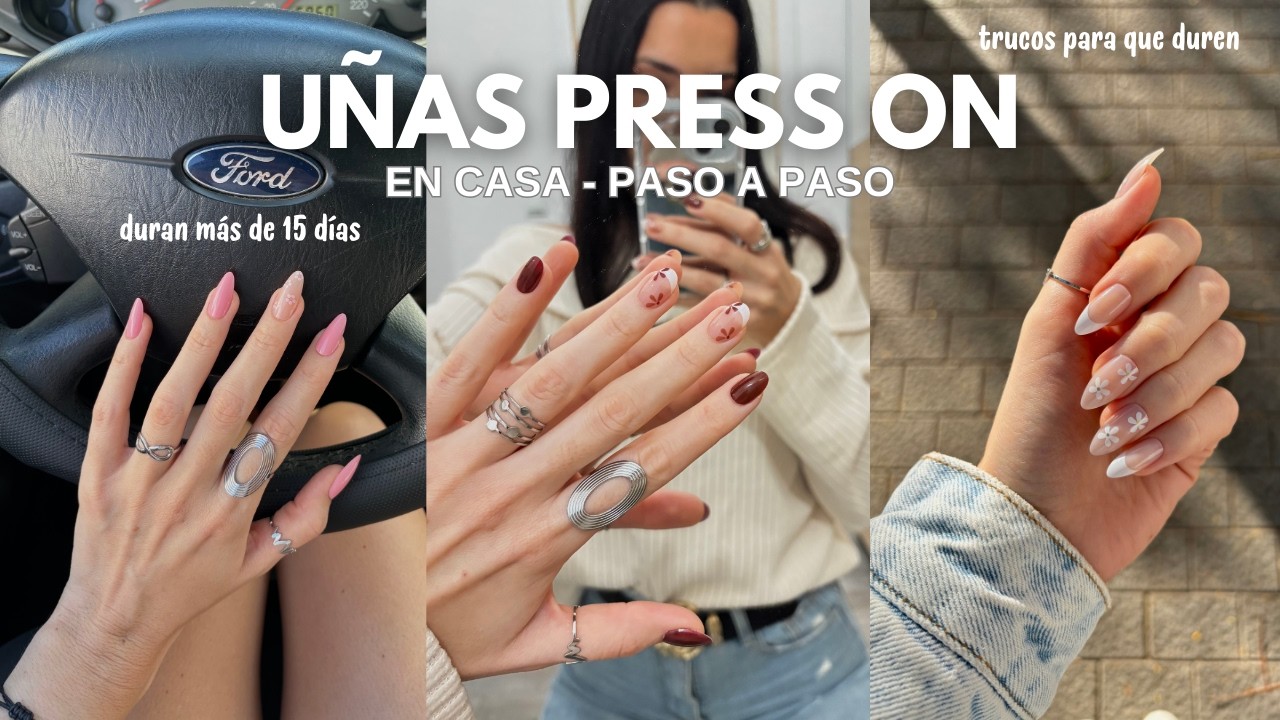 UÑAS PRESS ON en CASA por 1 EURO 🔝💅🏽😱 (Trucos y Tips para que te duren las uñas y como ponértelas)