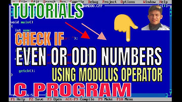 C PROGRAM TO CHECK IF NUMBER IS EVEN OR ODD USING MODULUS OPERATOR
