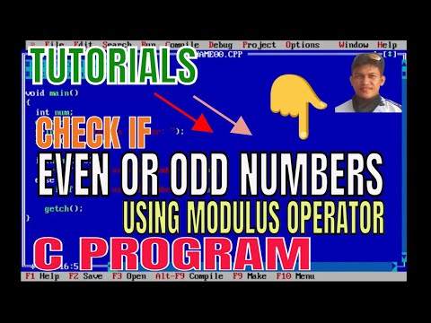 C PROGRAM TO CHECK IF NUMBER IS EVEN OR ODD USING MODULUS OPERATOR
