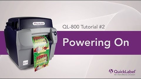 Powering On Your QL-800