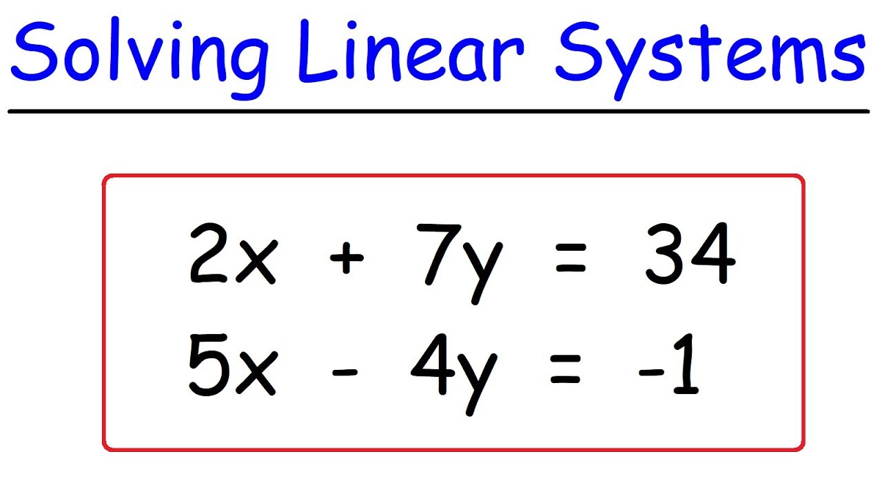 linear system problem solving