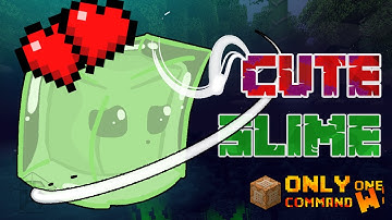 Cute Slime Boss Fight in Vanilla Minecraft with only one command block.
