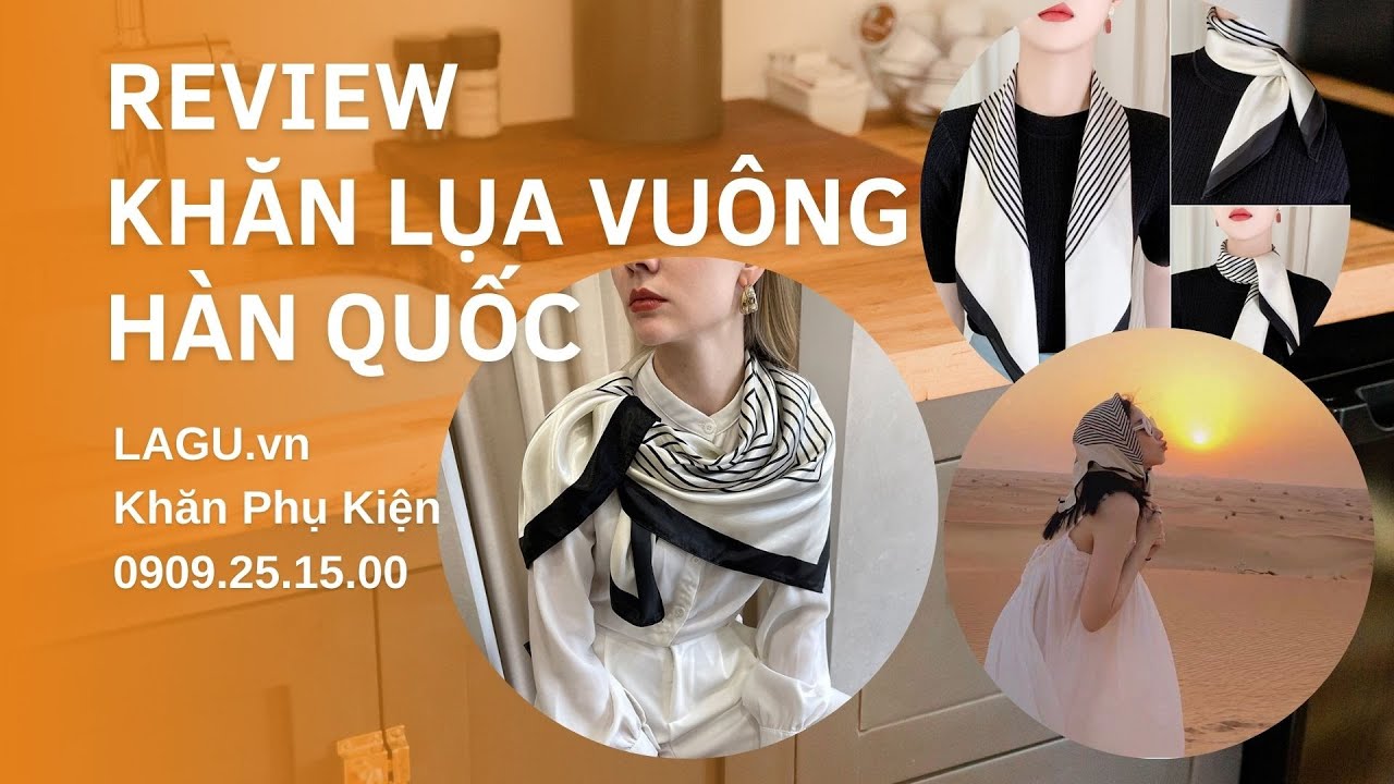 Khăn lụa vuông công sở 90 90x90cm quàng thời trang nữ... - youtube