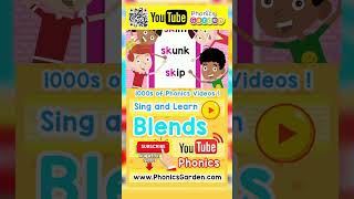 SK Blend | Consonant Blend | Mousity Phonics | Phonics Garden
