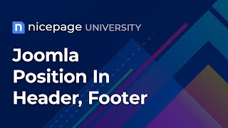 Nicepage University: Joomla Position In Header, Footer