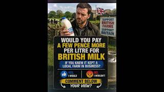 Would You Pay More For British Milk? 🇬🇧 #Farming #Milk #UKNews