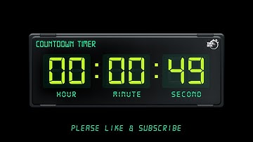 49 SECONDS TIMER - 1080p - COUNTDOWN TIMER