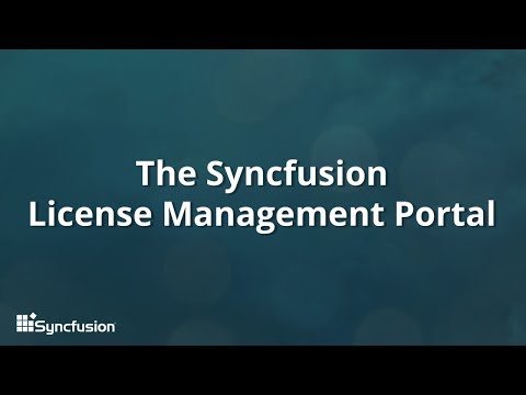 Syncfusion License Management Portal Demo