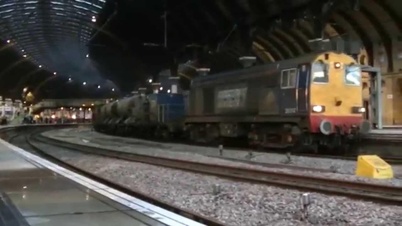 Direct Rail Services 20312 and 20302 Rail Head Treatment Train passing York