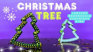 Christmas Tree Tutorial for Lanyard Boondoggle Scoubidou Gimp Keychains using the Box Stitch