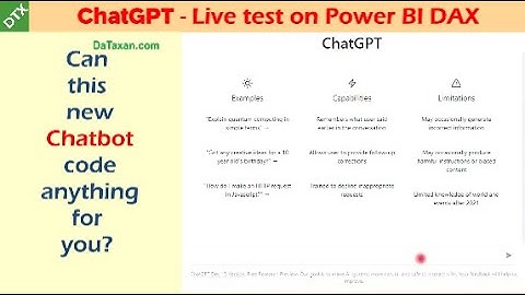 What is ChatGPT? Live test on Power BI DAX queries | ChatGPT -  Will this AI ChatBot replace Google?