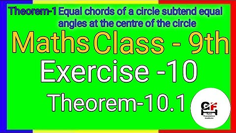 Class -9th Maths|| Chapter -10 | Theorem 10.1 || Circle, #mathsclass9th #circles