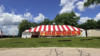 A FIREWORKS TENT NEXT TO A GAS STATION!!?! MUKWONAGO FIREWORKS TENT WALKTHROUGH!!!