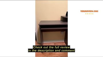 Review HOMCOM Computer Desk with Sliding Keyboard Tray Storage Drawer Shelf Home Office Workstation