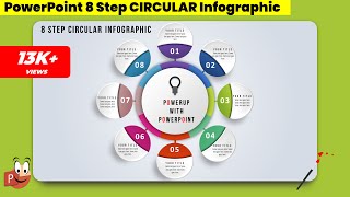 13.[FREE SLIDE] PowerPoint 8 Step CIRCULAR infographic-8 Options, Steps, Process Presentation