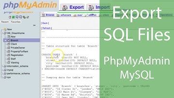 Export SQL Dump From PhpMyAdmin MySql