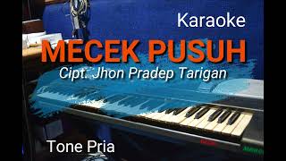 MECEK PUSUH  - Gendang Tone Pria - Karaoke lagu karo