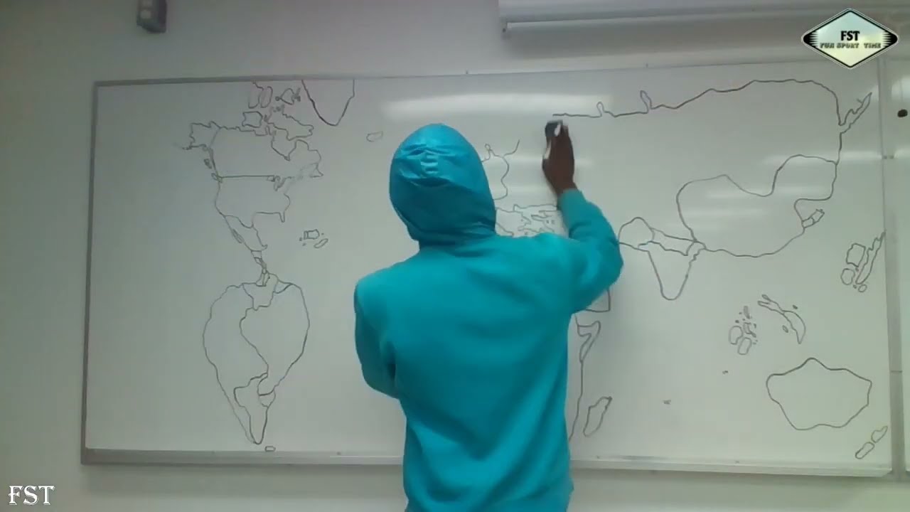 Map Drawing & Putting Countries that are Best & Bad at Football on it (Didn't look at a Real Map)