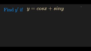 Derivatives- Implicit differentiation