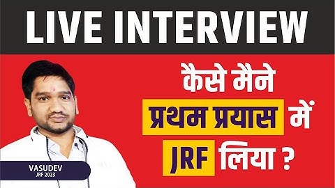 UGC NET RESULT 2023 I Live Interview Session I VASHUDEV Strategy To Crack JRF I Success Story I