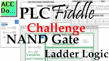 PLC Fiddle NAND Basic Gate Ladder Logic Challenge Solution