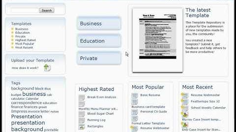 Tutorial 3/25 - Using Open Office Templates To Enhance Your Projects