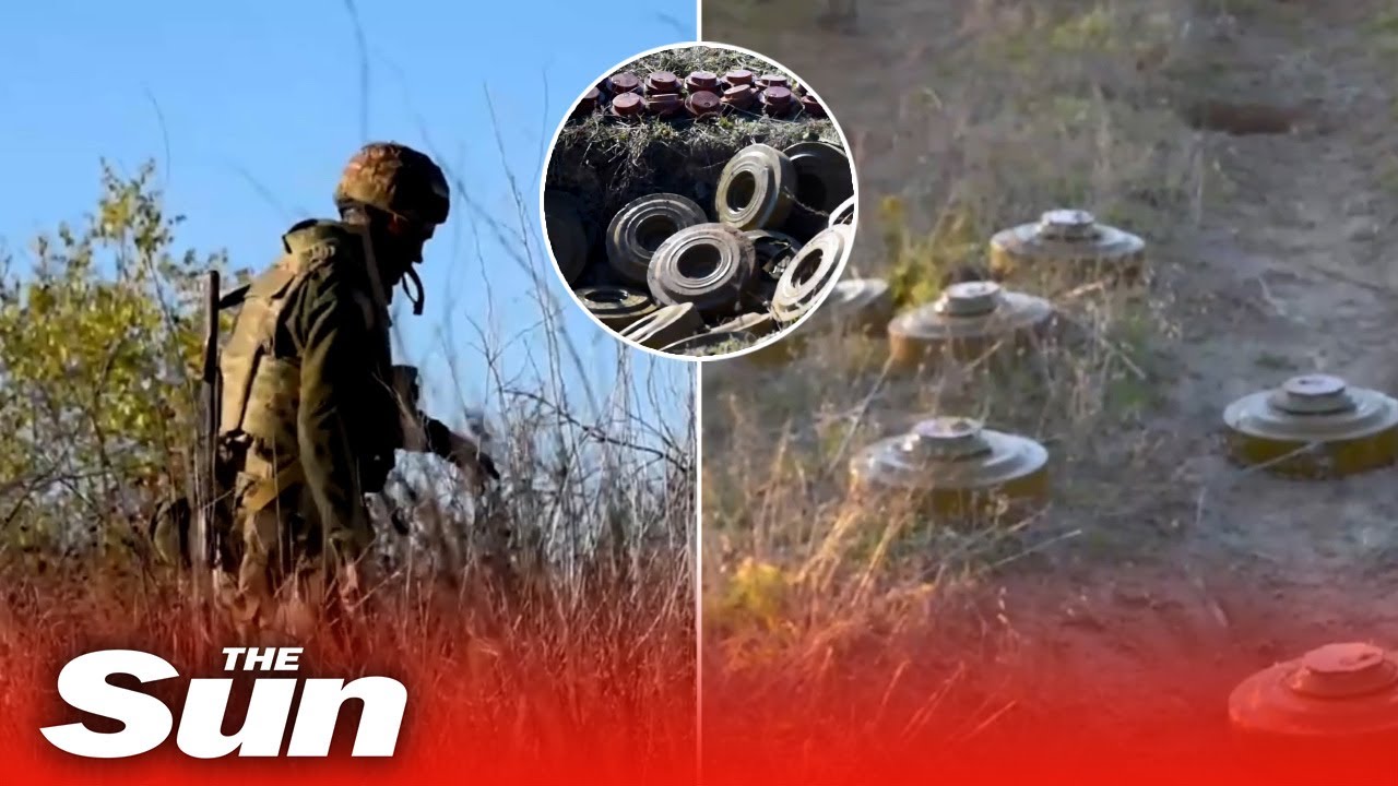 Ukrainian forces remove mines left by Russians in Kherson