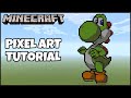 Minecraft pixel art tutorial  yoshi