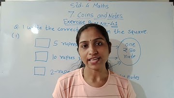 @swatisclasses std 4 Maths 7 coins and notes exercise page number 41