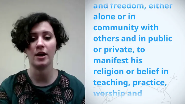 Nolin Wagner, United States America, reading article 18 of the Universal Declaration of Human Rights