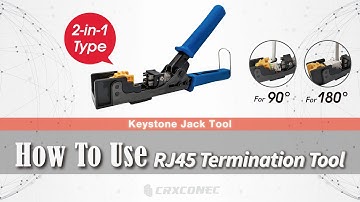 How to Use a 2-in-1 Termination Tool for 90° & 180° RJ45 Keystone Jacks
