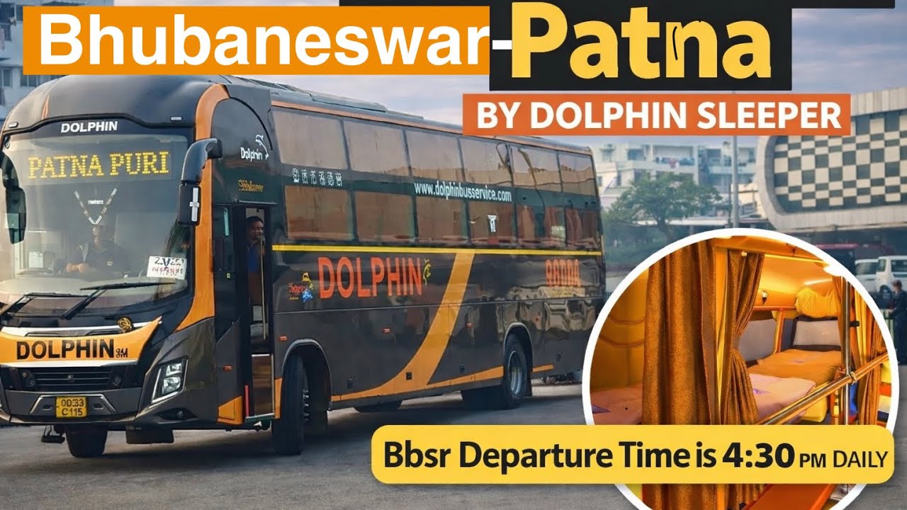 Bhubaneswar to Patna-Dolphin Sleeper Bus Night Journey | Travel Experience-Hazaribagh ➔ Bihar Sharif