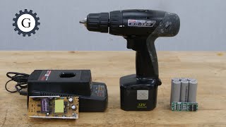 Battery and Charger Conversion (Nicd to Lithium) Compact Cordless Drill | RYOBI BD-120
