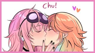 Calli and Kiara KISSING ??【Mori Calliope / Takanashi Kiara / HololiveEN】