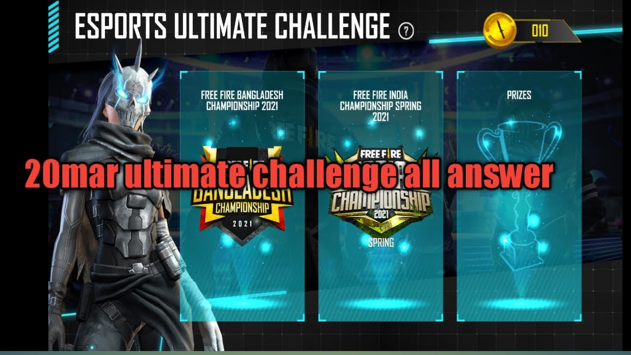 20MAR ESPORTS ULTIMATE CHALLENGE ALL ANSWERS