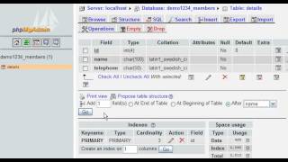 Inserting fields into database tables with phpMyAdmin - www.planethippo.com