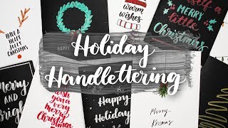 Holiday Hand Lettering | 10 Handmade Holiday Card Ideas!