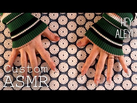 ASMR Aley's Custom 🥰 Accupressure Mat (🎧 soft spoken/whisper, tapping, scratching )